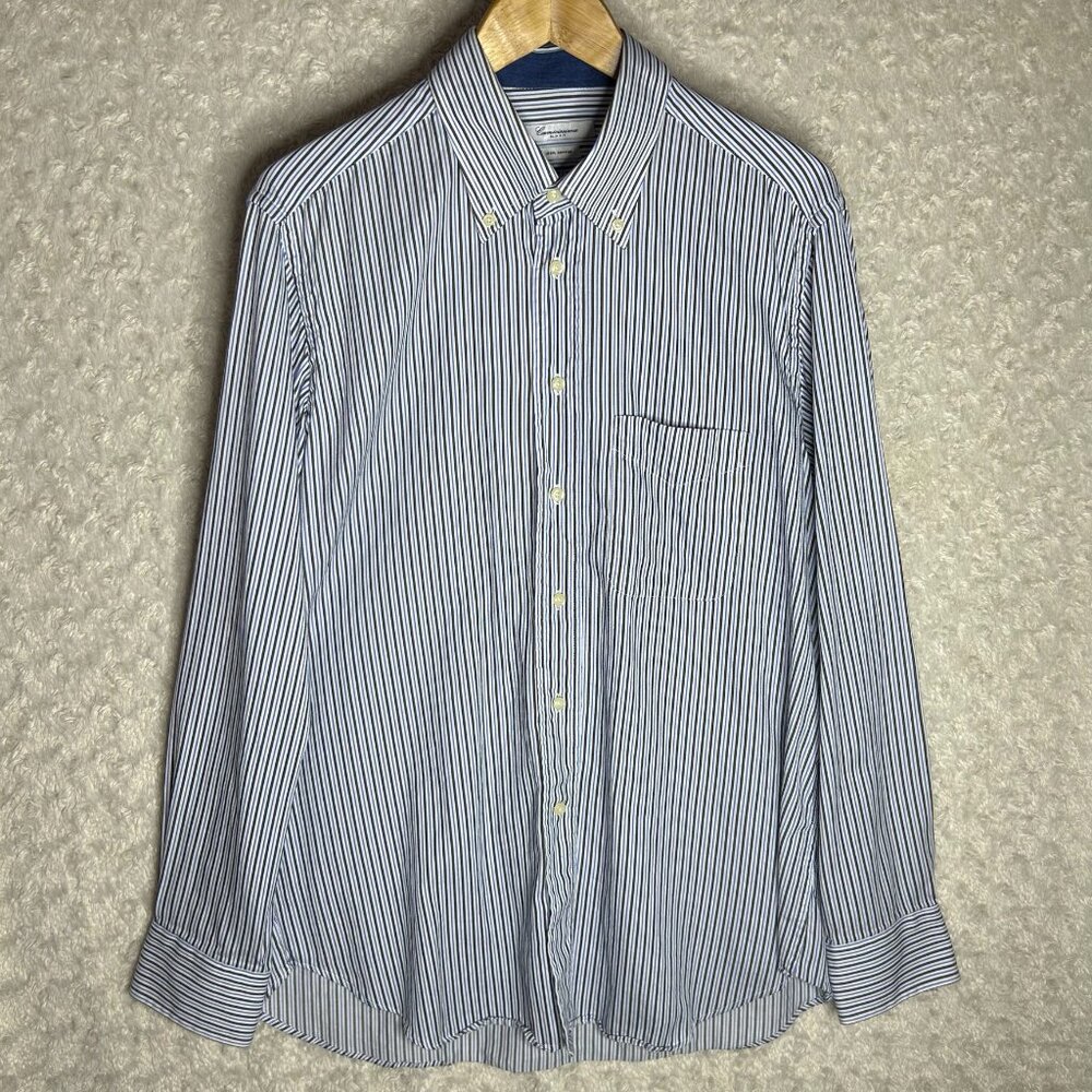 Camicissima Long Sleeve Striped Button Down Shirt Men's Size 44/17.5 Extra Large